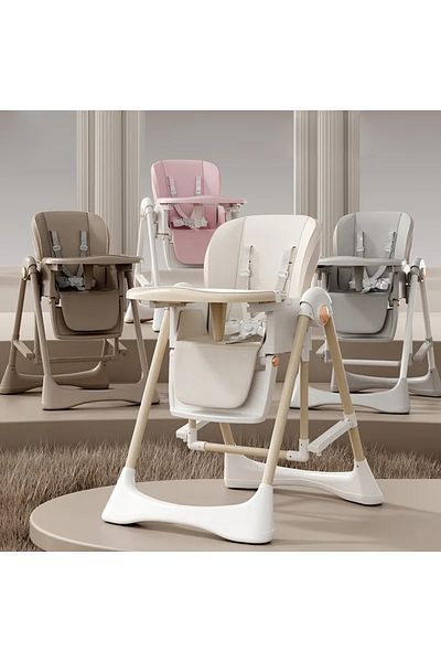 Little Mom Scaun de masa pentru copii Little Mom White multifunctional 3 in 1, design ergonomic, pliabil, struc