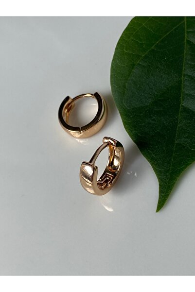 kurukafagift Çelik Halka Rose Gold Renk Çift Küpe