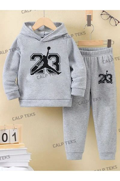 CALP TEKS 23Adam Printed Thick Cotton Hooded Children's Track Suits