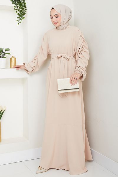 InStyle Crepe Elastic Stone Dress
