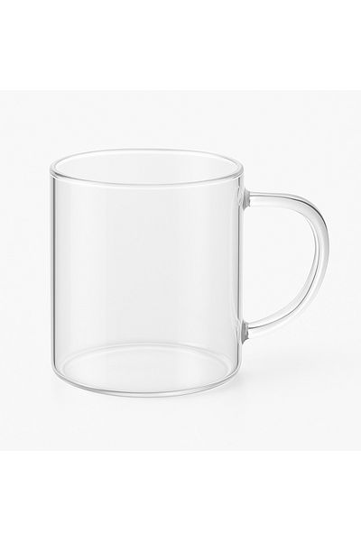 Bittox Transparent Glass Mug 225 ml - Elegant Handle Heat Resistant Simple and Stylish Design