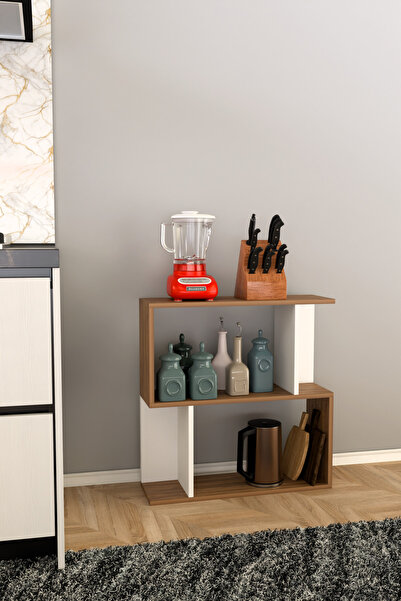 Remaks SCALA 2 RAFLI Mutfak Dolabı Mutfak Rafı Çok Amaçlı Dolap -MEŞE-BEYAZ