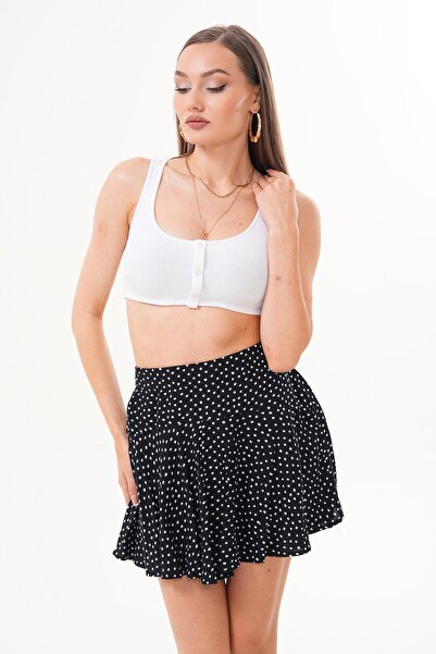 ŞİMAL Women's Patterned Skirt with Shorts 250540 -