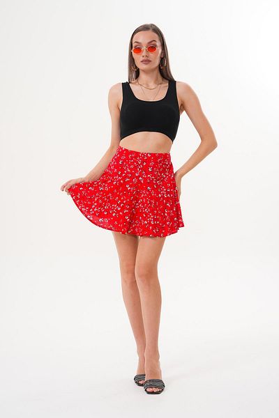 ŞİMAL Fusta cu model pentru femei cu pantaloni scurți 250540 -