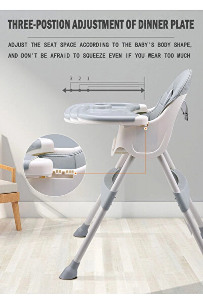 Little Mom Scaun de masa pentru copii, Little Mom, transformabil, cu tavita dubla ajustabila si detasabila, cu