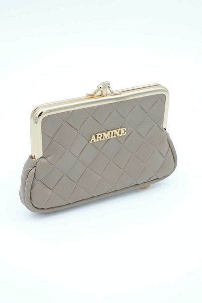 Armine Mink Quilted Knitted Pattern Clip-On Vintage Wallet C29