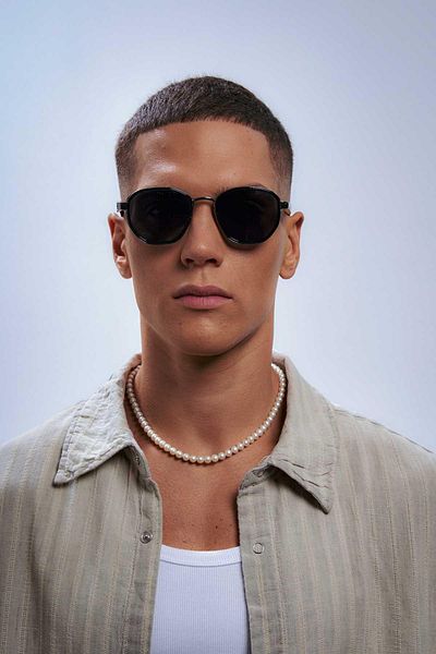 Bilge Karga Dagny Black Blue Black Men's Sunglasses