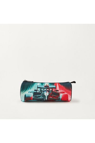 Unique -1 Car Print Pencil Pouch with Zip Closure