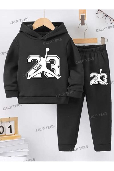 CALP TEKS 23Adam Printed Thick Cotton Hooded Children's Track Suits