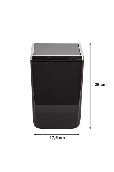 Prima Nova Primanova Tuscany Trash Can 6 Lt Transparent Black