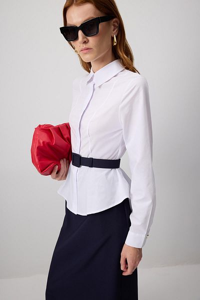 Touché Privé Belly Ruffle Belt Dress