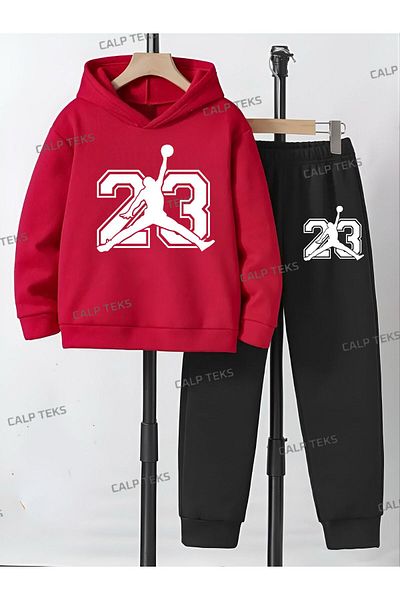 CALP TEKS 23Adam Printed Thick Cotton Hooded Children's Track Suits