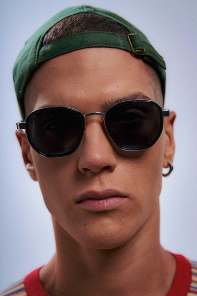 Bilge Karga Dagny Silver Red Black Men's Sunglasses