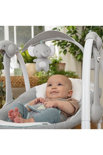Ingenuity - Balansoar portabil ConvertMe Swing cu 2 locuri, cu baterie Swell