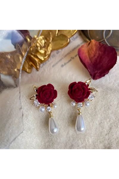 Fashionjewelery Velvet Rose Earrings