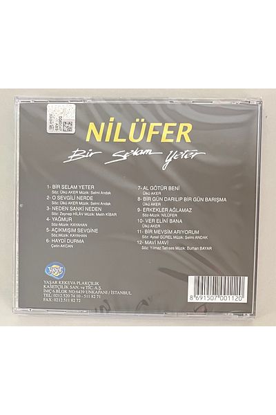 Plakevi İzmir One Salam Yeter Nilüfer Cd (Zero Original Period Printing Cd in Gelatin)