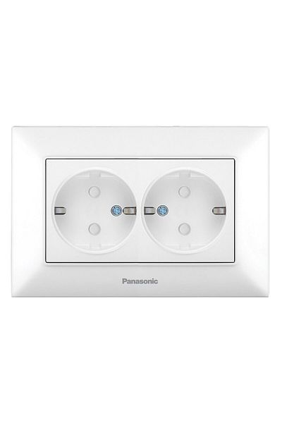 PANASONIC PRIZA SCHUKO DUBLA COPIL ARKEDIA SLIM ALB