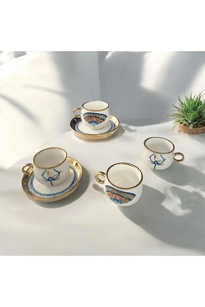 partridge store Porcelain Coffee Cup Set of 6