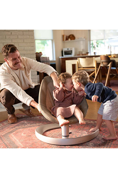 Nuna - Children's rocking chair, with toy bar included, LEAF Grow, Biscotti