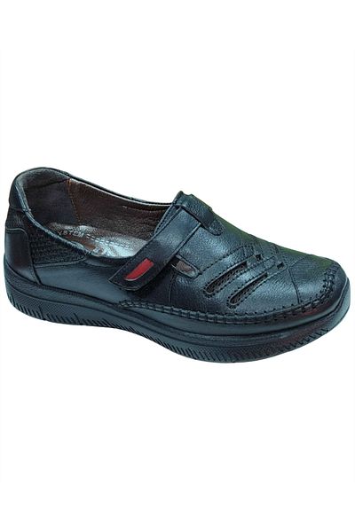 Malawi Two Hundred Thousand. Women's Black (36-40) Leather Comfort Shoes