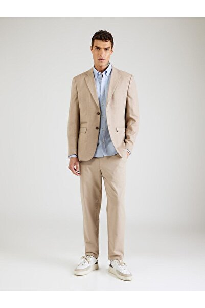 BOSS Erkek Slim Fit %100 Pamuklu Logo İşlemeli Uzun Kollu Mavi Gömlek 50544951-450