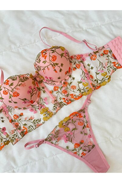 Feruzdesign Σετ μπουστάκι Pink Daphne