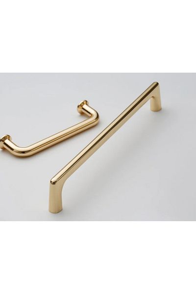 LUXXO Maner pentru mobilier Linea, auriu lucios, lungime 160mm (16cm), din aluminiu