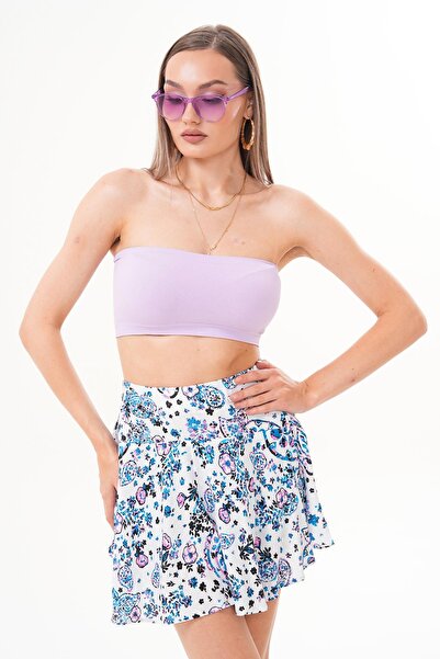 ŞİMAL Women's Patterned Skirt with Shorts 250540 -
