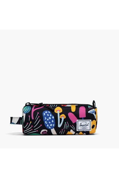 Herschel Supply Co. حقيبة أقلام رصاص بطبعة فطر من شركة هيرشل سابلاي مع سحاب للإغلاق - ضمان لمدة عام واحد