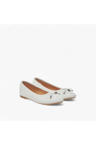 Flora Bella by Shoexpress Bow Detail Slip-On Ballerina Shoes