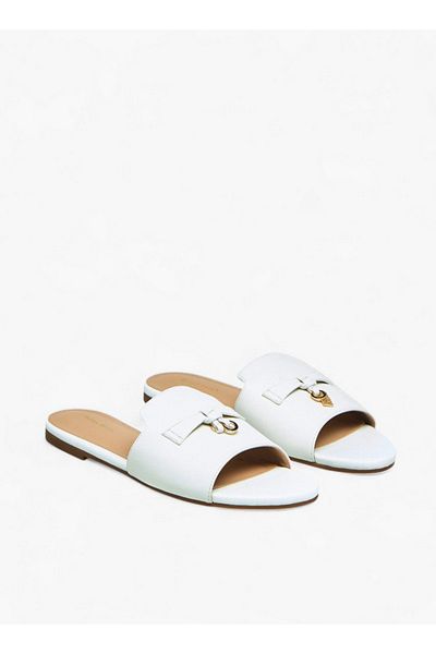 Flora Bella by Shoexpress Women Lock Accent Slip-On Sandals