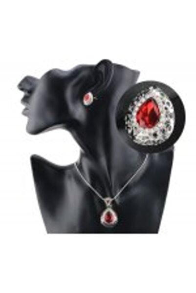 Kelan Queen Elegance jewelry set – Royal Red crystals, S925 silver plated