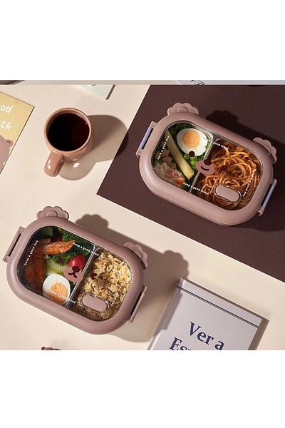 PRATİKOBA Compartmented Stainless Steel Food Box