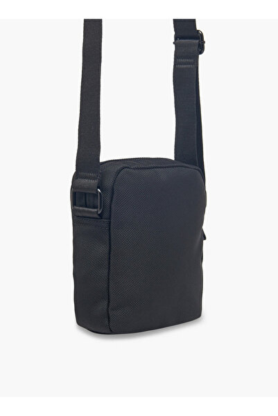 LBL by Shoexpress Men Textured Crossbody Bag with Adjustable Strap and Zip Closure - W 16 x H 20 x D 6.5 cm