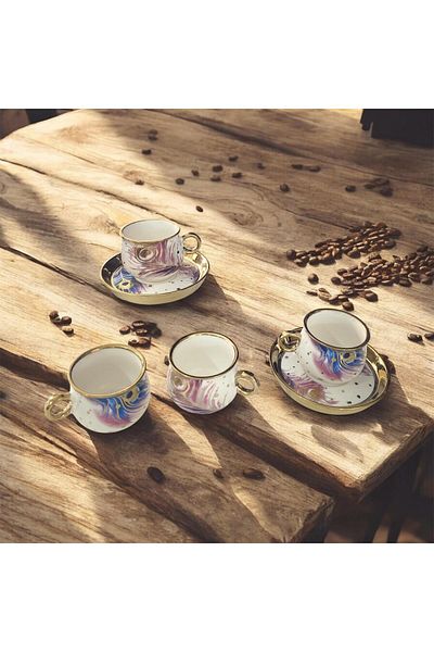 partridge store Gold Gilding Peacock Cup Set of 6