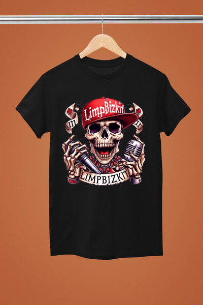 MAGORS تيشيرت LIMP BIZKIT مطبوع من القطن بأكمام قصيرة وقصة عادية