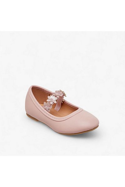 Flora Bella by Shoexpress Floral Accent Ballerina Shoes with Elasticated Strap
