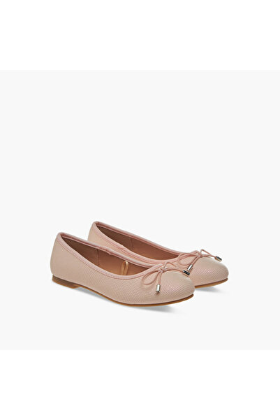 Little Missy Bow Accent Slip-On Ballerina Shoes