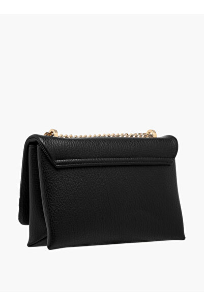 Celeste Metal Accent Crossbody Bag with Chain Strap and Flap Closure - W 6 x H 15 x D 21 cm