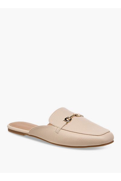 Flora Bella by Shoexpress Women Textured Slip-On Mules with Metal Accent