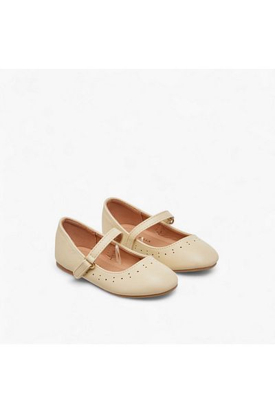 Flora Bella by Shoexpress Cutout Detail Ballerina Shoes with Hook and Loop Closure