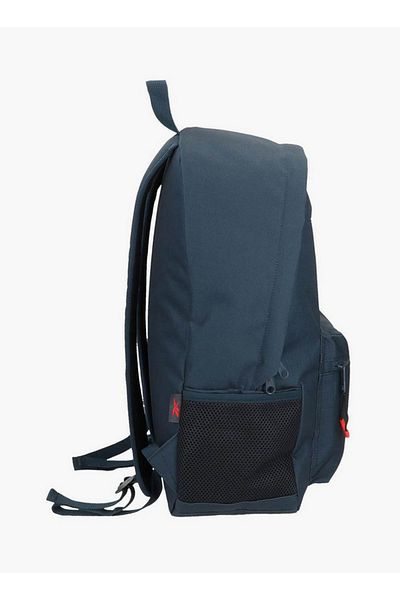 Reebok Logo Print School Backpack with Adjustable Straps and Zip Closure - 38x19x43 cm