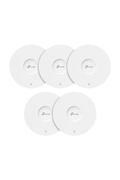TP-LINK Set of 5 x Access Point Wi-Fi 6, AX3000 Dual-Band, 3/5 dBi, 1 x RJ45, PoE - Omada EAP653