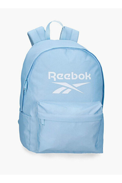 Reebok حقيبة ظهر مدرسية بطباعة شعار مع أحزمة قابلة للتعديل وسحاب للإغلاق - 38...