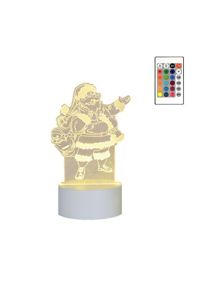 OEM 3D LED Night Light, 16 Colors Santa Claus