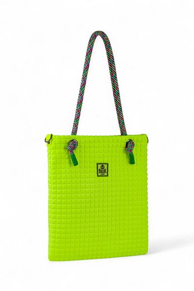Bilik Deri Geantă de umăr pentru femei Scuba Yellow BARBIE