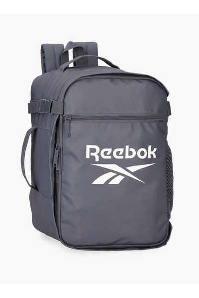 Reebok حقيبة ظهر مدرسية بطباعة شعار مع أحزمة قابلة للتعديل وسحاب للإغلاق - 38...