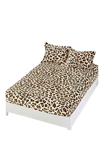 OEM Set de cearșafuri cu 2 fețe de pernă, Cocolino, pentru 2 persoane, 3 piese, imprimeu animal, 180x200cm