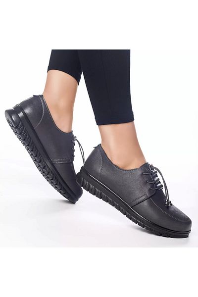 MODA STİL Edith casual shoes, grey, eco-leather, 36
