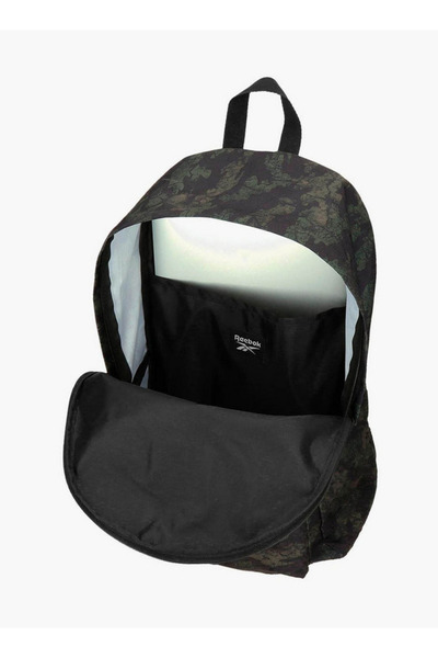 Reebok Logo Print School Backpack with Adjustable Straps and Zip Closure - 38x19x43 cm